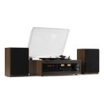 Tocadiscos Audizio Boston Bluetooth 3 velocidades madera altavoces LCD