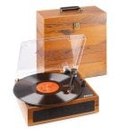 Tocadiscos Fenton RP170L Direct Drive Bluetooth 3 Velocidades Madera Vintage