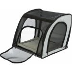 Transporteur voiture TRIXIE 13174 Noir Gris polyester ouverture frontale et latérale