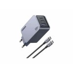 Cargador UGREEN Nexode Pro 3 Puertos GaN Carga Rápida USB-C Cable Incluido