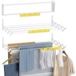 Étendoir à linge mural pliable Newlux Wall V80, blanc