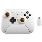 Manette sans fil 8BitDo Ultimate 2 2,4 GHz blanche pour PC et Android avec vibration