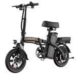 Elektrofahrrad URLIFE F1L 14 Zoll 350W 48V Klappbar Scheibenbremse Schwarz