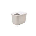 Caja de arena para gatos Savic Hop In entrada superior beige blanco 58,5x39x39,5 cm