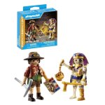Figurine Playmobil 71796 Chasseur de Trésors et Momie Multicolore
