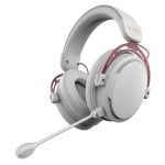 Auriculares Nubi NH1 con cable USB-C Gaming, micrófono desmontable, 4 modos EQ, rosa dorado