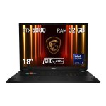 Portátil MSI Stealth 18 HX AI A2XWIG-078ES 18" Intel Core Ultra 9 275HX 32GB 2TB SSD RTX 5080 Windows 11 Home