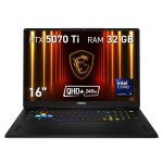 Ordinateur portable MSI Vector 16 HX AI A2XWHG-098XES 16" Intel Core Ultra 9 32GB 1TB SSD RTX 5070 Ti FreeDOS