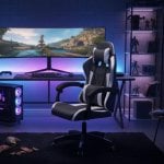 Silla gaming Adec Master Simil respaldo reclinable altura regulable negro