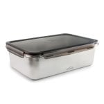 Lacor Ecoinox Pro - Recipiente Rectangular De 6.5l En Acero Inoxidable. Apto Nevera Y Horno