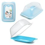 Contenitore per formaggi Tatay Mini - Porta salumi e formaggi con sistema salva freschezza. Blu