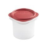 Tatay Top Flex - Contenitore cilindrico ermetico da 0,3 l con chiusura a scatto. Rosso mirtillo
