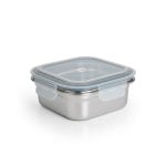 Ibili Keepklin - Recipiente Cuadrado De 0.3l En Acero Inoxidable Apto Microondas