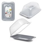 Contenitore per formaggi Tatay Mini - Contenitore per salumi e formaggi con sistema salva freschezza. Grigio