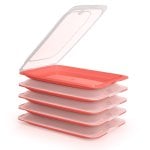 Tatay Fresh - Lote De 5 Recipientes Porta Embutidos Y Alimentos. Coral