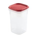 Tatay Top Flex - Recipiente Hermético Cuadrado Alto De 1l Con Cierre A Presión. Rojo Arandano