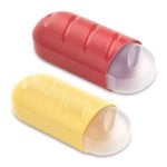 Tatay - Set De 2 Porta Bocadillos Infantiles Extensibles Y Reutilizables. Rojo Y Amarillo