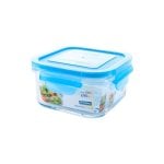 Glasslock Classic - Contenitore ermetico quadrato da 0,5 l in vetro temperato. Blu