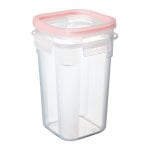 Tatay Clip Safe - Contenitore ermetico quadrato da 1 l con chiusura a linguetta. Rosso