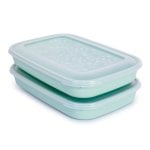Plastic Forte - Juego De 2 Recipientes Porta Embutidos Classic 1.75l Verde