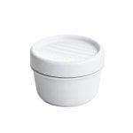Tatay Twist Opak - Contenitore rotondo da 0,2 L con coperchio ermetico a vite. Bianco