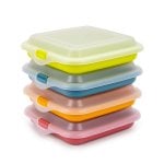 Ibili Deli - Lote De 4 Porta Alimentos Para Sándwichs, Embutidos Y Quesos. Multicolor