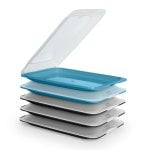 Tatay Fresh - Set De 5 Recipientes Porta Embutidos Y Alimentos. Negro Y Ocean