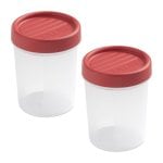 Tatay Twist - Confezione da 2 contenitori rotondi da 0,4 l con coperchi ermetici a vite. Mirtillo