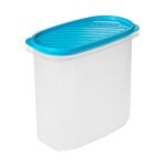 Tatay Top Flex - Contenitore ermetico ovale da 2 litri con chiusura a scatto. Turchese