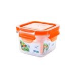 Glasslock Classic - Contenitore ermetico quadrato da 0,2 l in vetro temperato. Arancione