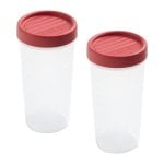 Tatay Twist - Pack 2x Recipientes Redondos 0.6l Cierre Hermético A Rosca. Arandano