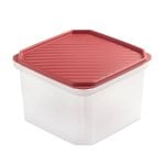 Tatay Top Flex - Contenitore ermetico quadrato da 2,9 l con chiusura a scatto. Rosso mirtillo