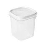 Tatay Top Flex - Contenitore ermetico quadrato alto da 0,7 l con chiusura a scatto. Bianco