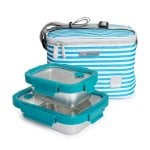 Ibili Nice - Kit borsa termica a tre strati da 5 litri e contenitori in acciaio Etern da 820 ml e 480 ml