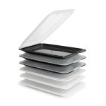 Tatay Fresh 24 - Lote De 6 Recipientes Porta Embutidos Y Alimentos. Blanco Negro