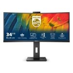 Monitor Philips 34B1U5600CH 34" UltraWide QHD 100Hz VA Curvo USB-C Webcam 5MP KVM