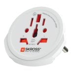 Steckdosenadapter Skross 1103165 1 Steckplatz mit Erdung Universal Weiß