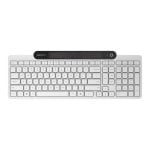 Teclado Lenovo 800 Self Charging Bluetooth branco membrana sustentável com carregamento solar