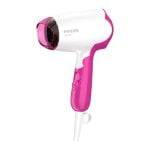 Klappbarer Reise Föhn Philips BHD003/00 1400W 1 Temperaturstufe 2 Geschwindigkeiten Rosa Weiß