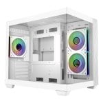 Caja PC Cooler Master Elite 481 Wood Mini Tower Blanco Vidrio Templado RGB