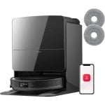 Robot Aspirador y Fregasuelos Roborock Saros 10R Set con Autovaciado Navegación 3D 22.000 Pa con Cámara y Brazo