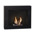 Biochimenea Mural De Etanol En Acero Color Negro