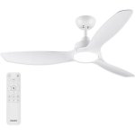 Ventilatore da Soffitto con Luce Philips Olas 35W 132cm 6 Velocità Motore DC Telecomando