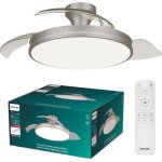 Ventilador de teto Philips Atlas Níquel LED 106 cm 4500 lm regulável controlo remoto