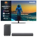 Philips Ambilight OLED 65" 65OLED820 UltraHD 4K Dolby Vision Google TV + Barra de Sonido TAB6100