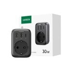 Enchufe Ugreen 90613 Inteligente 30W 2xUSB-A 1xUSB-C Preto