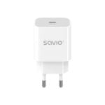 Chargeur Savio LA-09 20W USB-C Compact Protection Avancée Blanc