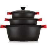 Kochtopf Briebe Blackt3 Induktion Titanbeschichtung 6-teilig Aluminiumguss