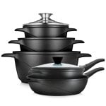 Kochset Briebe Mgk1819 Aluminiumguss Induktion 10-teilig Glasdeckel