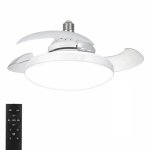 Ventilador de techo YOEVU Compact Mini aspas retráctiles luz LED E27 mando